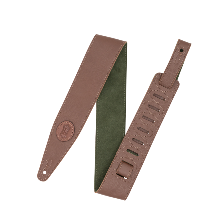 Levy's Levy's 2.5" Garment Leather Strap with Suede Backing - Brown/Green