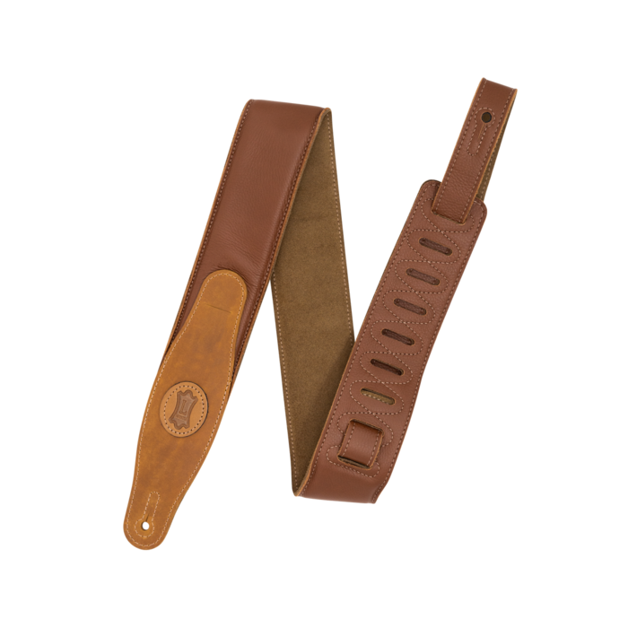 Levy's Levy's 2.5" Padded Garment Leather Guitar Strap - Tan/Sand