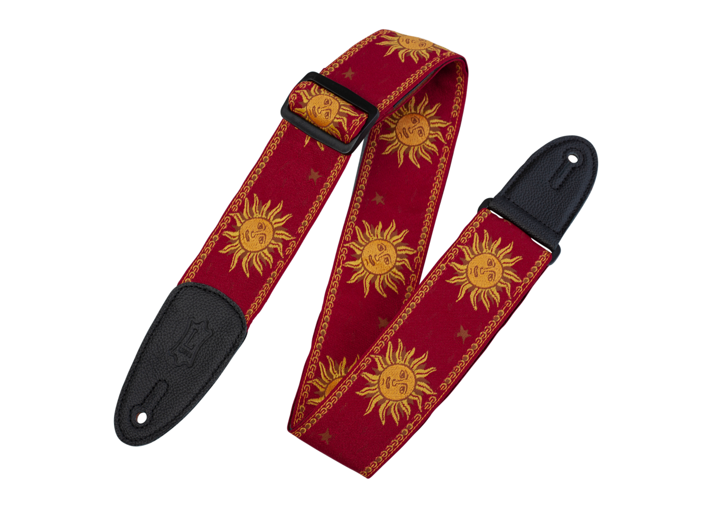 Levy's Levy's Sun Design Polypropylene Guitar Strap - Red/Yellow