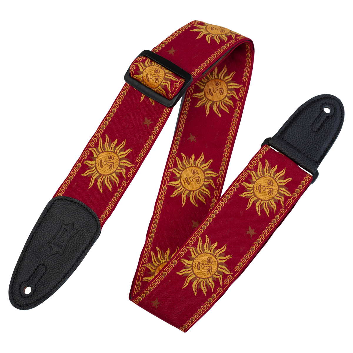 Levy's Levy's Sun Design Polypropylene Guitar Strap - Red/Yellow