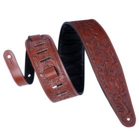 Levy's Levy's 3" Wide Walnut Veg-tan Leather Guitar Strap