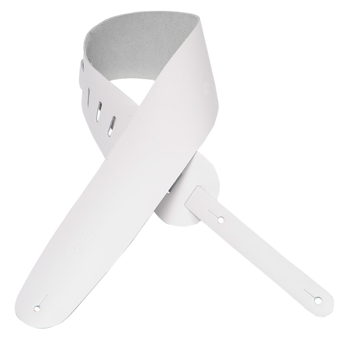 Levy's Levy's 3 1/2" Wide White Genuine Leather Bass Strap - White