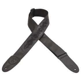 Levy's Levy's 2" Wide Garment Leather Guitar Strap - Black