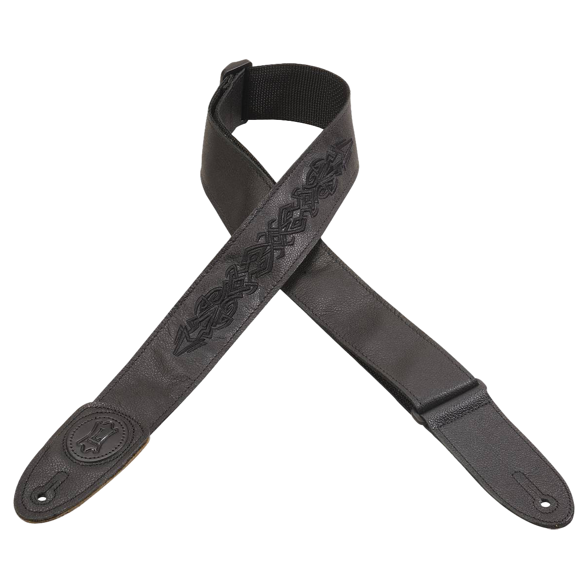 Levy's Levy's 2" Wide Garment Leather Guitar Strap - Black