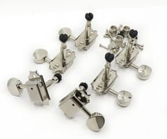 MannMade USA MannMade USA Vintage Style Locking Tuner Set - Nickel, Oval Button