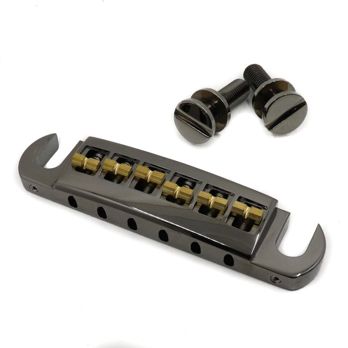 MannMade USA MannMade USA Intonatable Stoptail - Black Nickel - fits Gibson style guitars