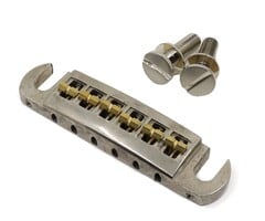 MannMade USA MannMade USA Intonatable Stoptail - Nickel Relic - fits Epiphone style guitars