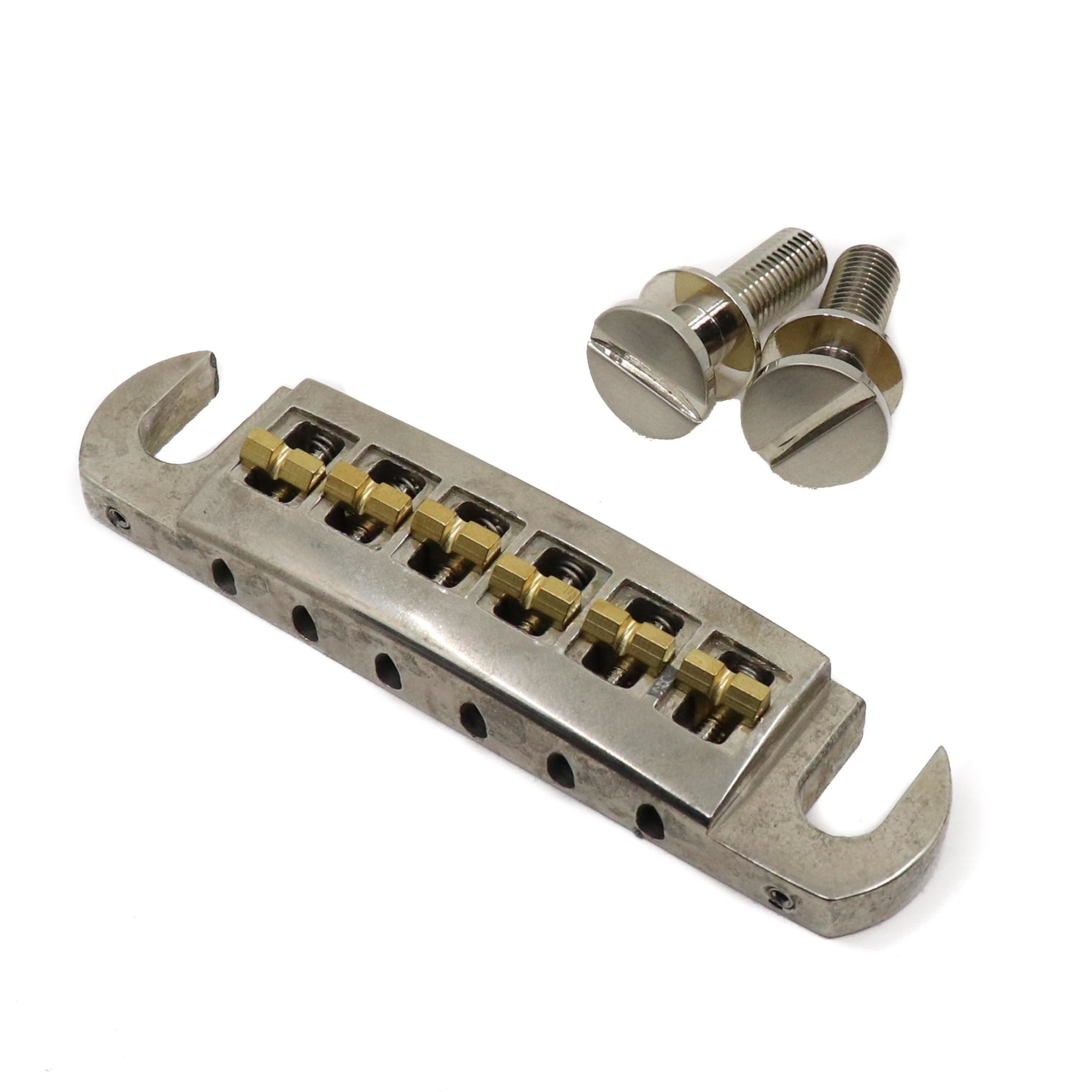 MannMade USA MannMade USA Intonatable Stoptail - Nickel Relic - fits Epiphone style guitars