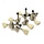 MannMade USA Vintage Style Locking Tuner Set - Nickel, Ivory Button