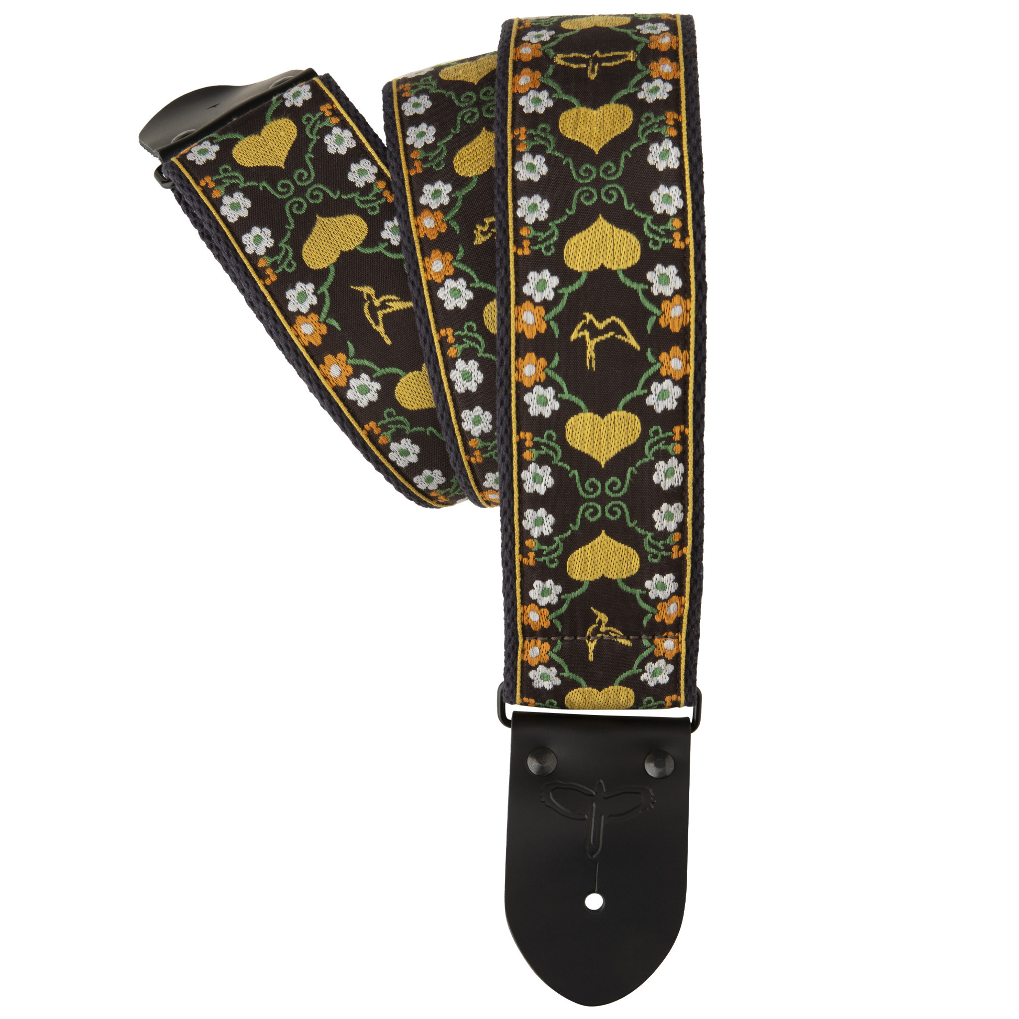 PRS Guitars PRS 2.5" Retro Guitar Strap, Floral, Yellow