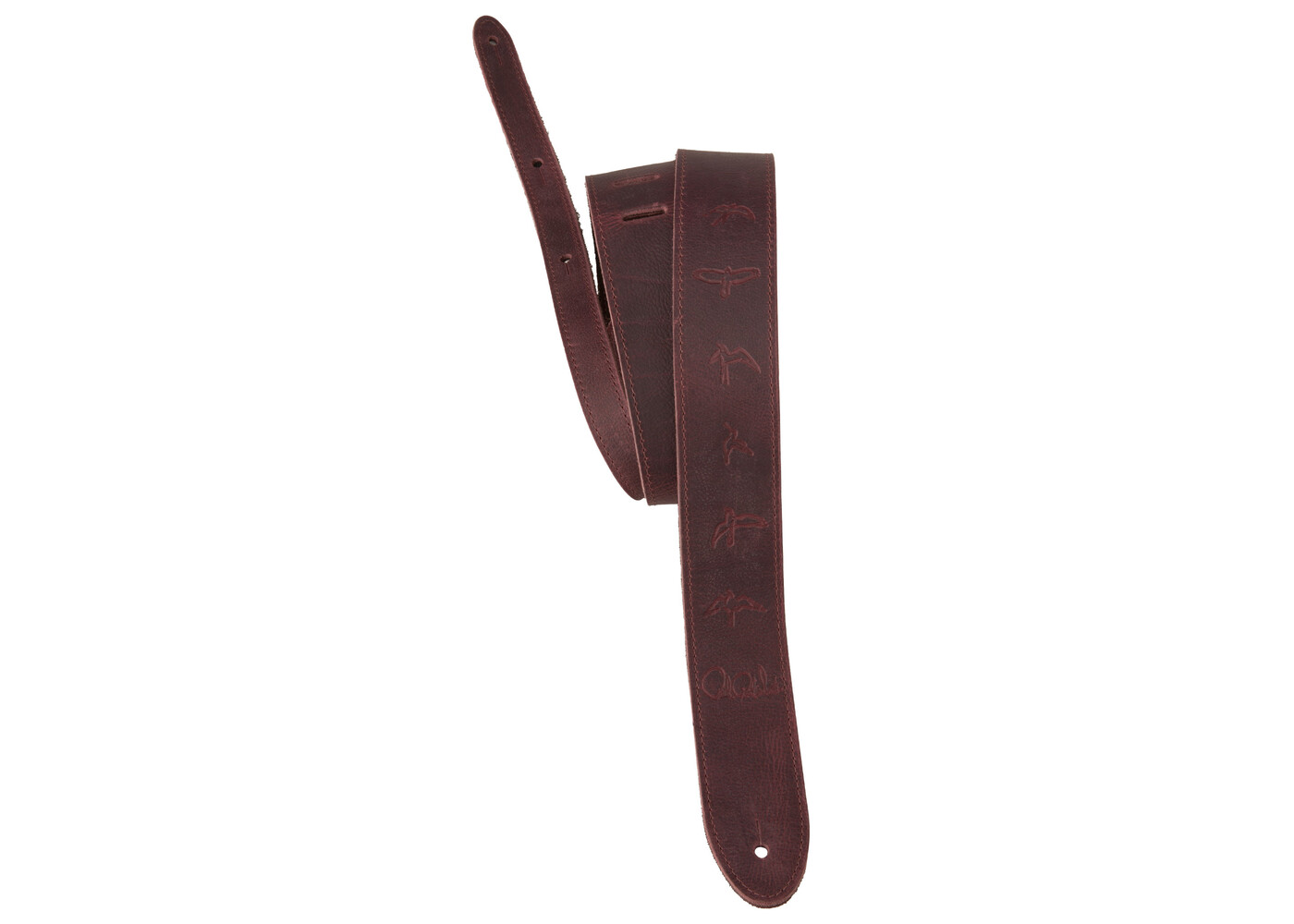 PRS Guitars PRS 2” Reversible Guitar Strap , Leather & Suede, Oxblood