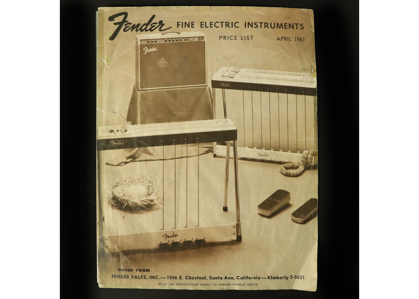 Fender 1961 Fender Price List Booklet