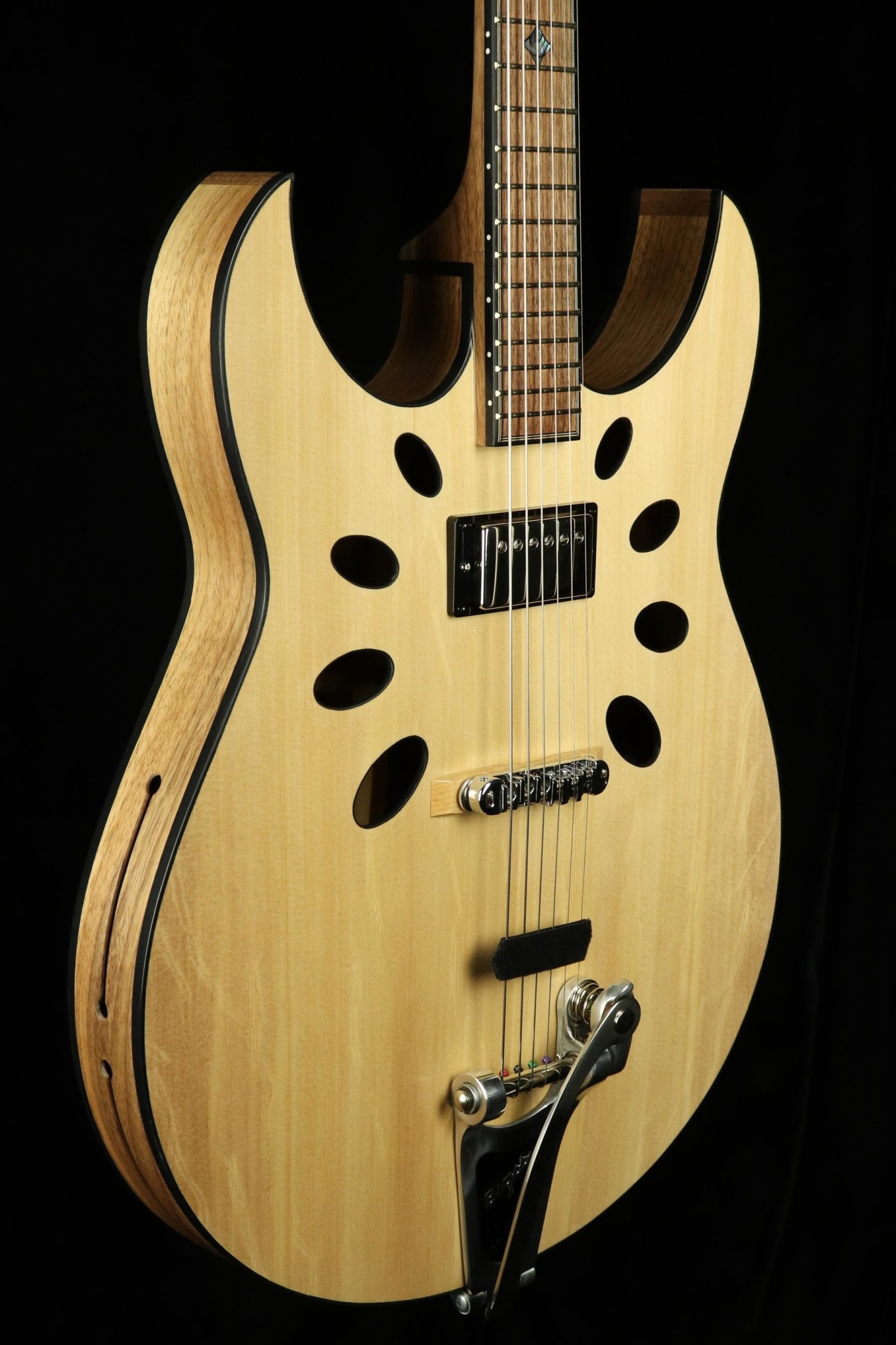 Macdaddy Macdaddy Quadra 255 Thinline Hollowbody - Natural Satin