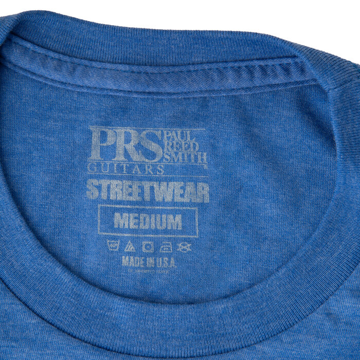 PRS Guitars PRS Tee, Short-Slv, PRS Block Logo, Heather Blue, Small