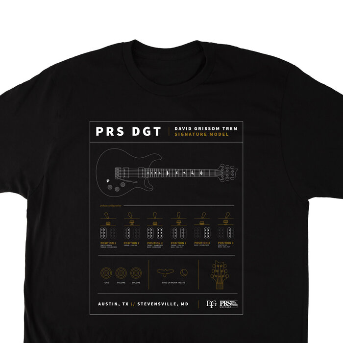 PRS Guitars PRS DGT Tee, Black, 2X-Large
