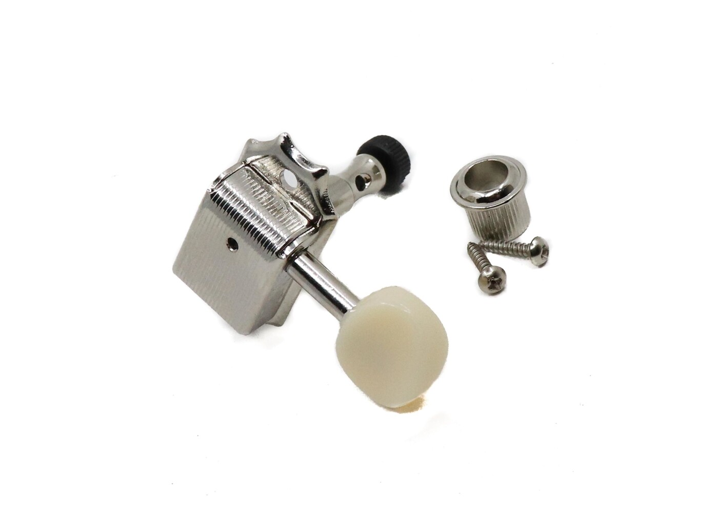 MannMade USA MannMade USA SE Locking Tuner - Bass side - Nickel,  Cream Oval Button