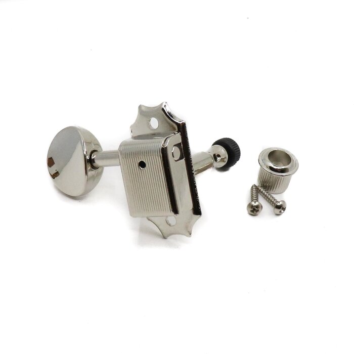 MannMade USA MannMade USA Vintage Style Locking Tuner - Treble side - Nickel, Oval Button