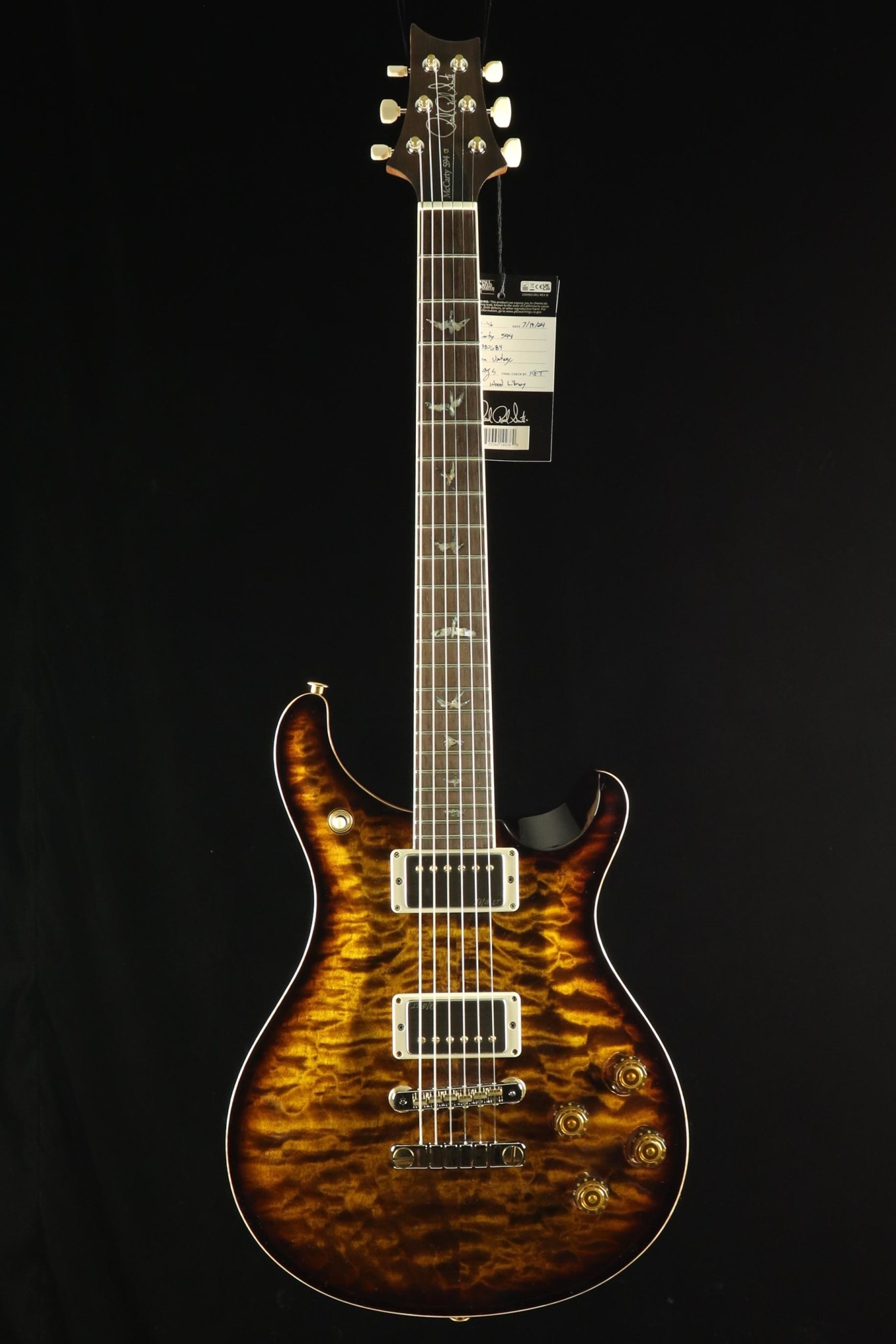 PRS Guitars PRS Wood Library McCarty 594 Electric Guitar - Black Gold Burst