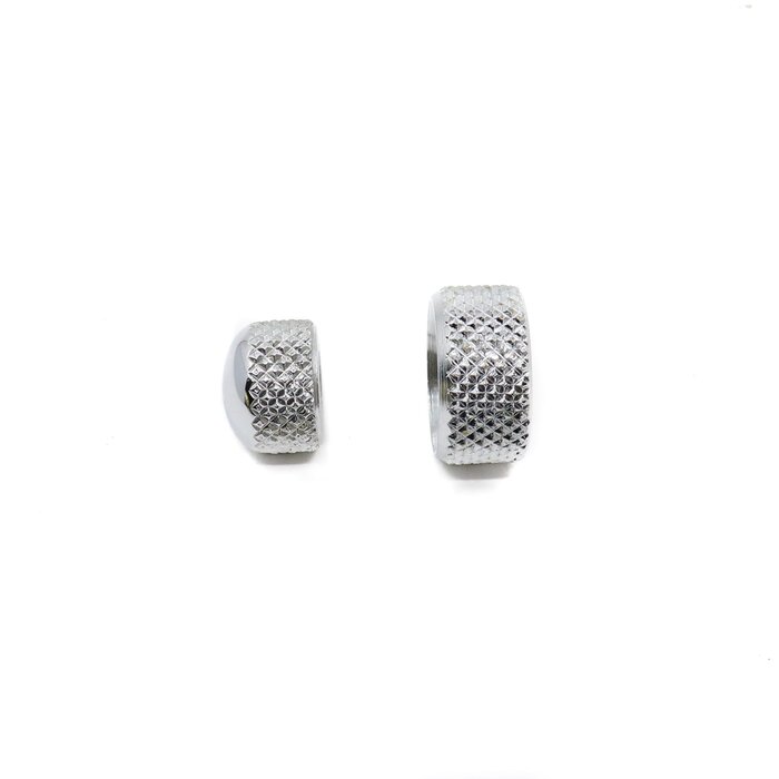 MannMade USA MannMade USA Knurled Stack Knob Top - Nickel - Set of 2