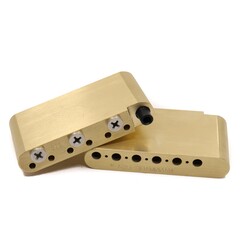 MannMade USA MannMade USA Brass Tremolo Block - PRS SE  Silver Sky - Left Hand