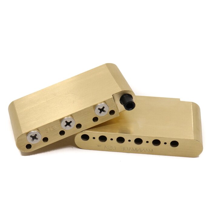 MannMade USA MannMade USA Brass Tremolo Block - PRS SE  Silver Sky Bridges - Left Hand