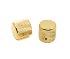 MannMade USA MannMade USA Fine Knurled Flat Top Knob - Gold - Set of 2