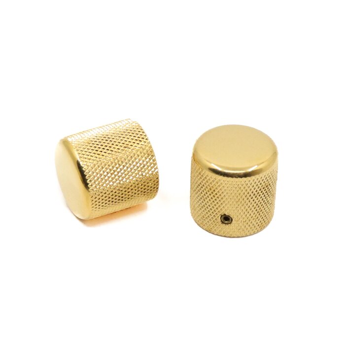 MannMade USA MannMade USA Fine Knurled Flat Top Knob - Gold - Set of 2