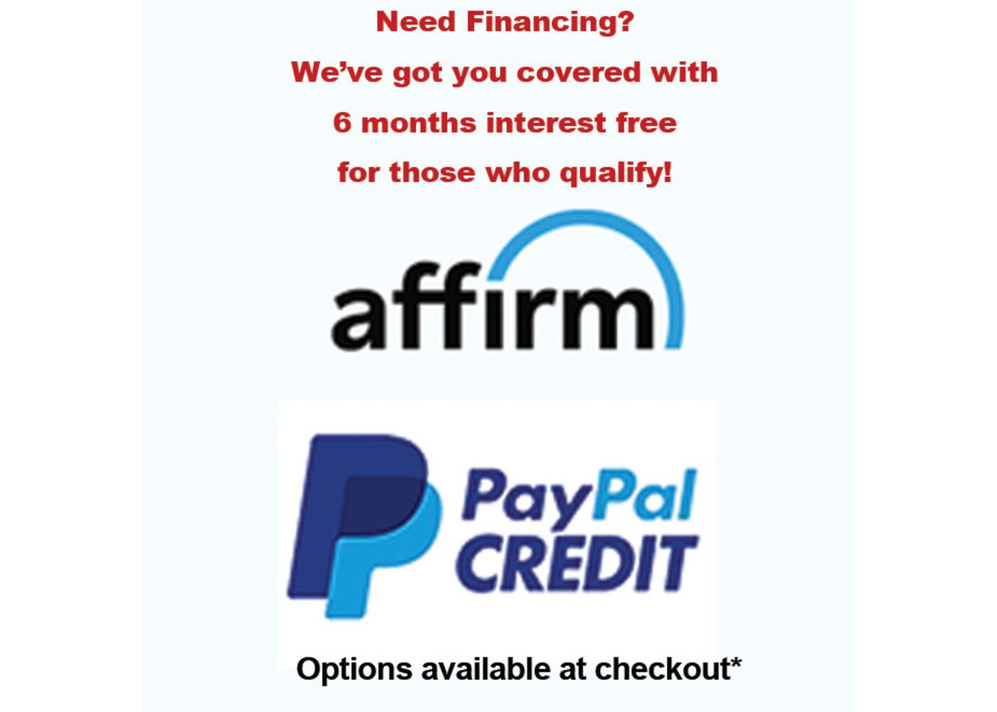 Financing Options Available!