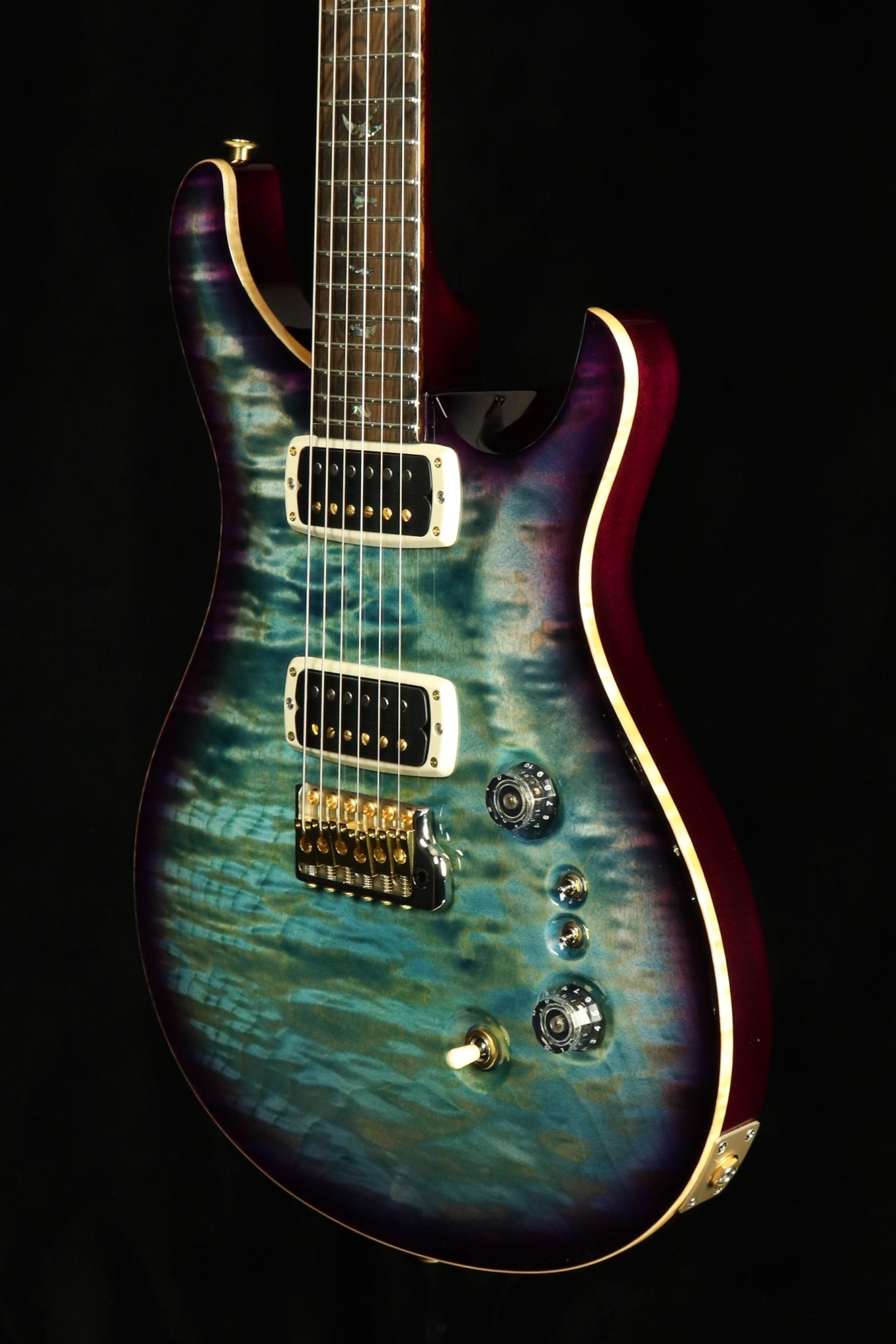 PRS Guitars PRS Wood Library Custom 24-08 Electric Guitar - Aquableaux Purple Burst