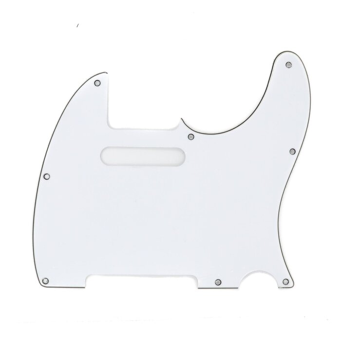MannMade USA MannMade USA Fender Telecaster Pickguard - 8 Hole, 3 Ply - White/Black/White