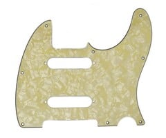 MannMade USA MannMade USA Fender Telecaster Pickguard - 8 Hole, 4 Ply - Aged White Pearl/White/Black/White