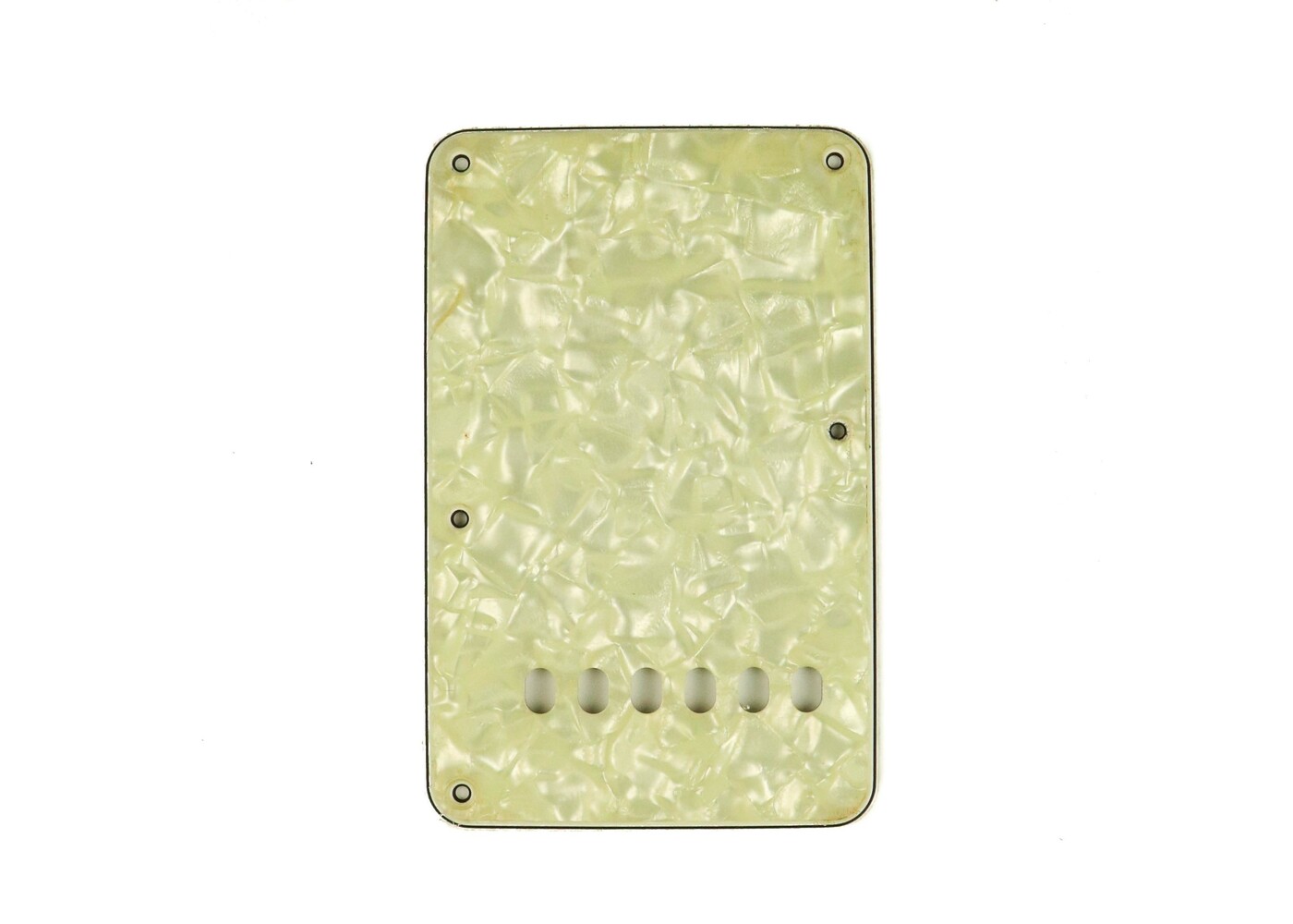 MannMade USA MannMade USA Fender® Stratocaster® Tremolo Backplate - Aged White Pearl/White/Black/White