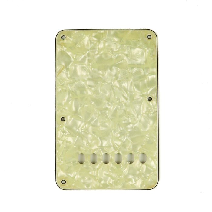 MannMade USA MannMade USA Fender® Stratocaster® Tremolo Backplate - Aged White Pearl/White/Black/White