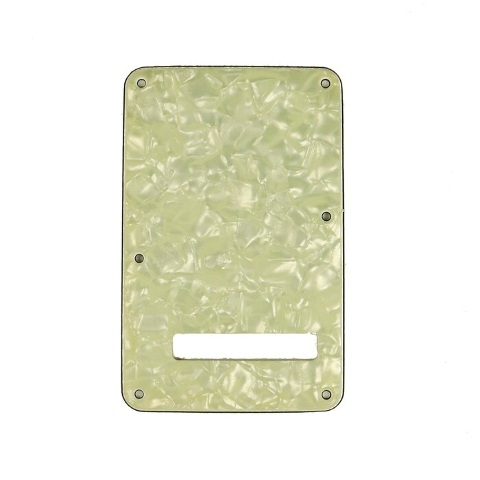 MannMade USA MannMade USA Fender® Stratocaster® Tremolo Backplate - Aged White Pearl/White/Black/White