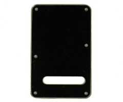 MannMade USA MannMade USA Fender® Stratocaster® Tremolo Backplate - Oval Slot - Black/White/Black