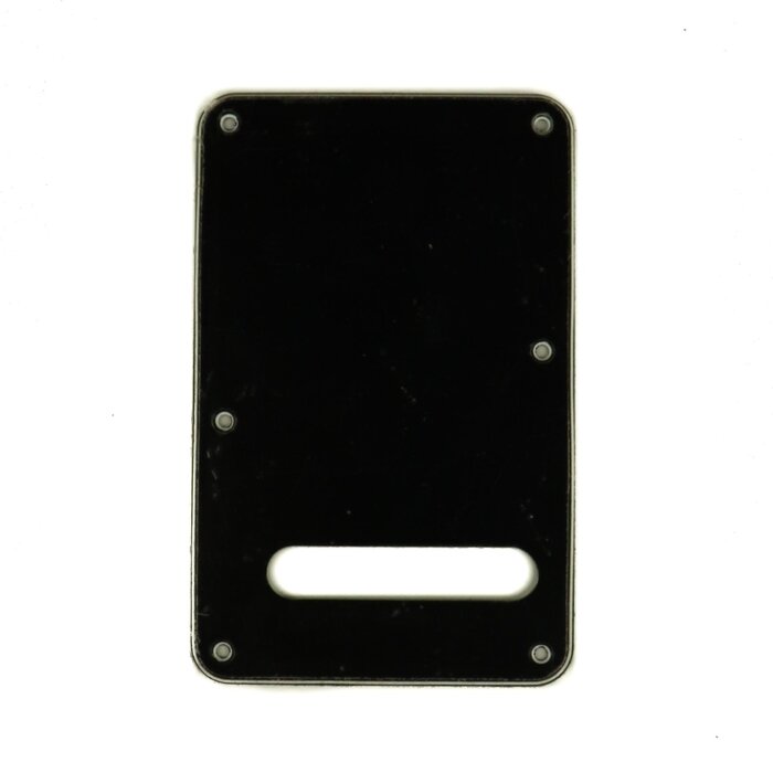 MannMade USA MannMade USA Fender® Stratocaster® Tremolo Backplate - Oval Slot - Black/White/Black