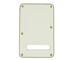 MannMade USA MannMade USA Fender® Stratocaster® Tremolo Backplate - Oval Slot - White/Black/White