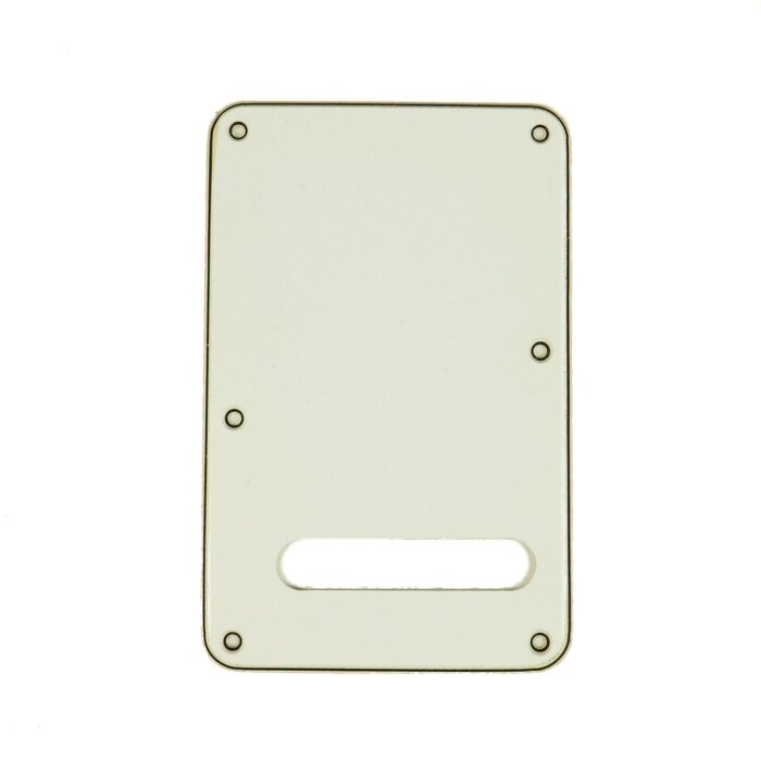 MannMade USA MannMade USA Fender® Stratocaster® Tremolo Backplate - Oval Slot - White/Black/White