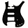 MannMade USA Parker S/S/H Nitefly Pickguard - 3 ply - Black/White Black