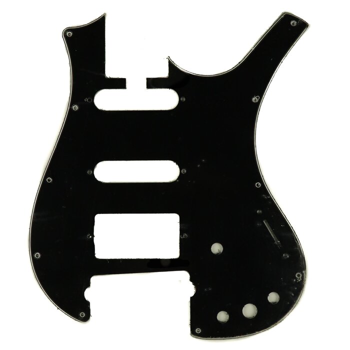 MannMade USA MannMade USA Parker S/S/H Nitefly Pickguard - 3 ply - Black/White Black
