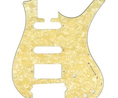 MannMade USA MannMade USA Parker S/S/H Nitefly Pickguard - 4 ply - Aged White Pearl/White/Black/White