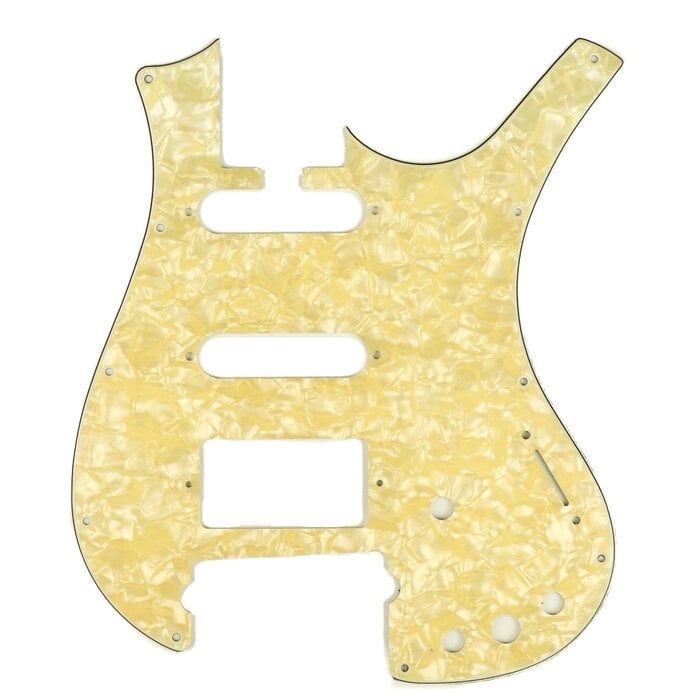 MannMade USA MannMade USA Parker S/S/H Nitefly Pickguard - 4 ply - Aged White Pearl/White/Black/White