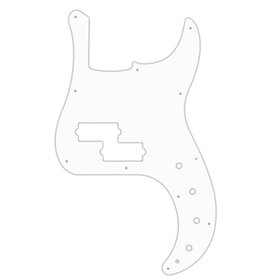 WD Music WD Custom Pickguard For Fender American Elite Precision Bass - White/Black/White