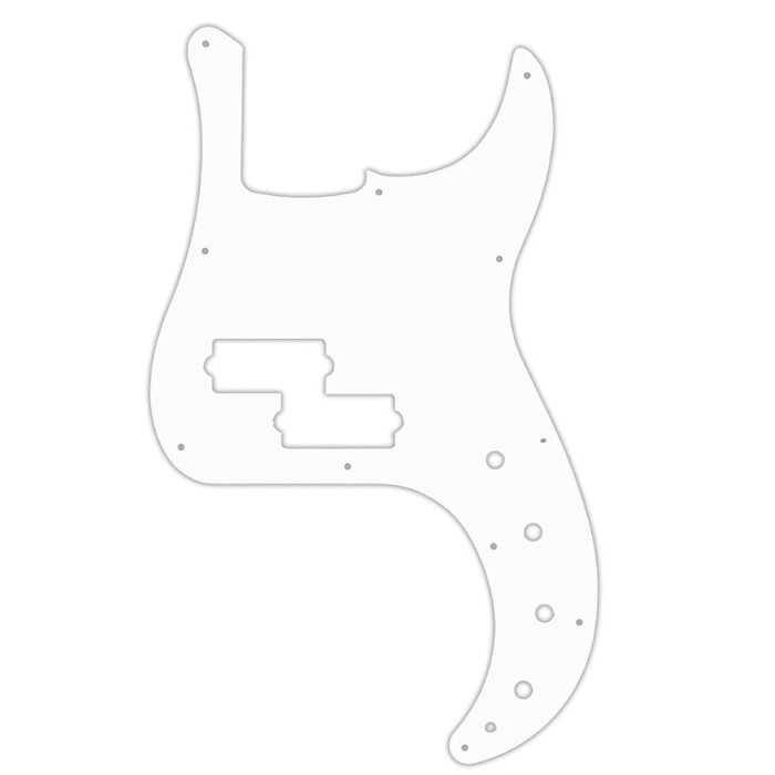 WD Music WD Custom Pickguard For Fender American Elite Precision Bass - White/Black/White