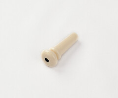 Allparts Allparts Plastic Acoustic Guitar Endpin, White/Black Dot