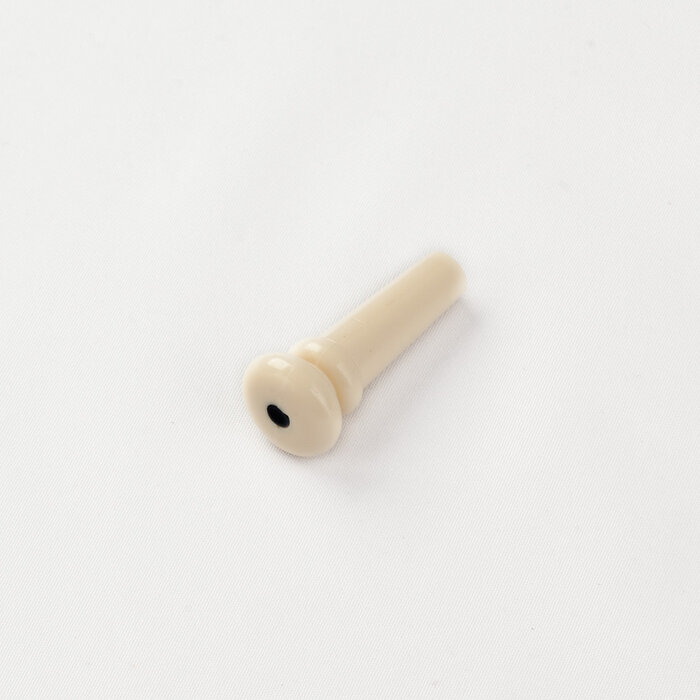 Allparts Allparts Plastic Acoustic Guitar Endpin, White/Black Dot