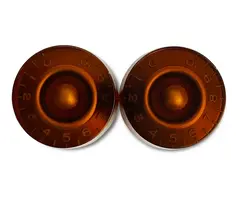 Allparts Allparts Vintage style Speed Knobs - Amber - Set of 2