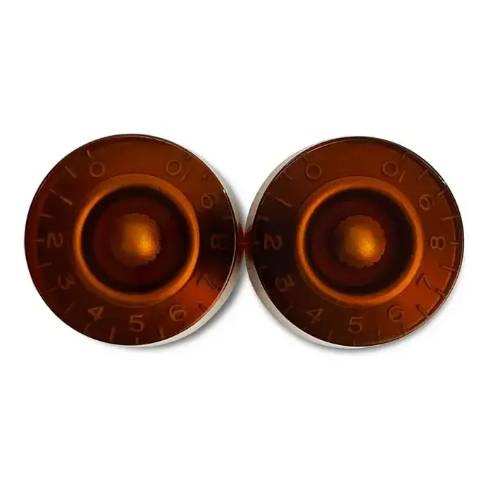 Allparts Allparts Vintage style Speed Knobs - Amber - Set of 2