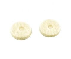 WD Music WD Strap Button Felt Cushion - White - Set of 2