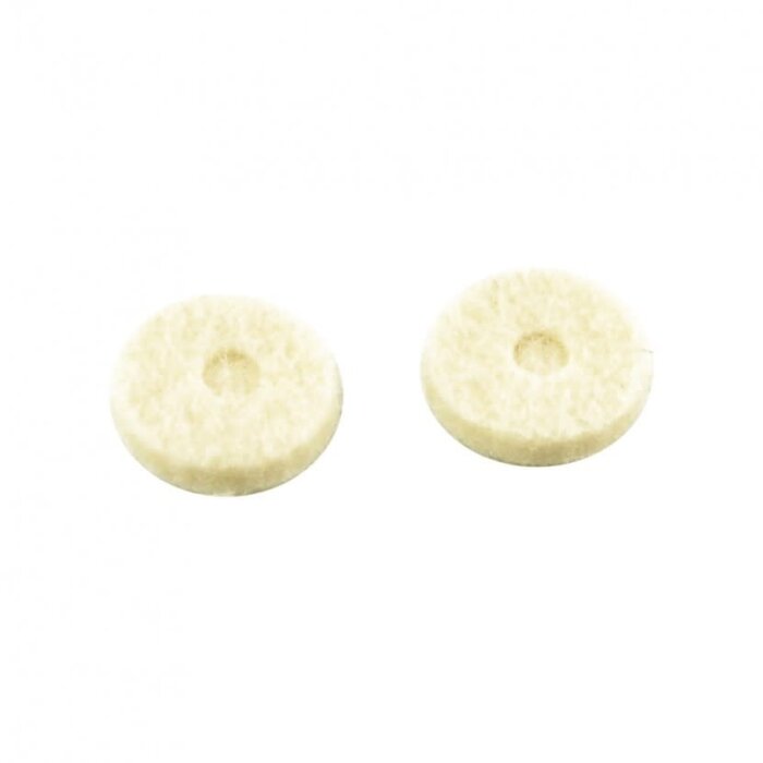 WD Music WD Strap Button Felt Cushion - White - Set of 2